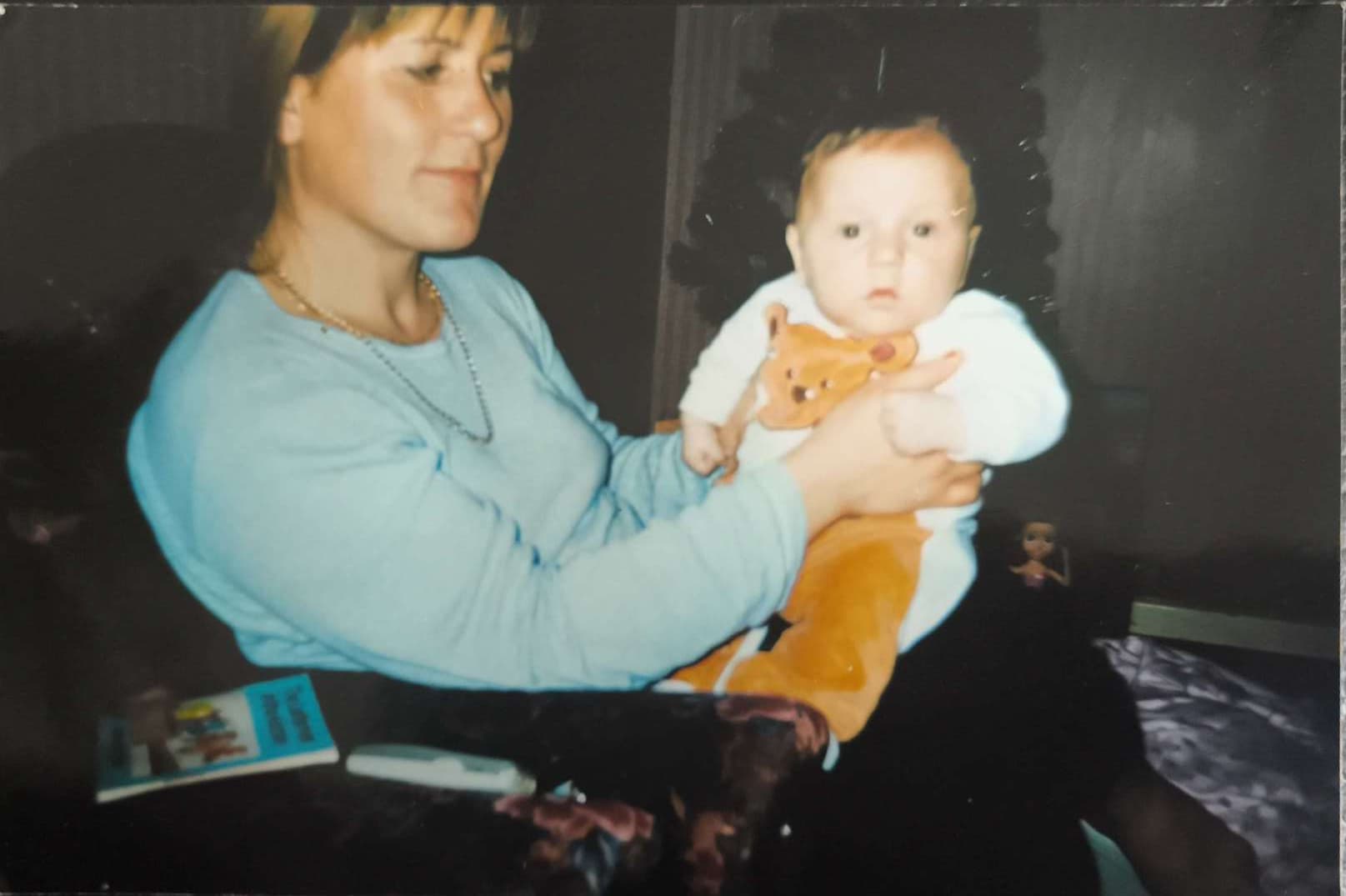 Leon Kercova as a baby with his mother.